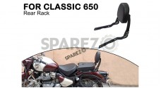 For Royal Enfield CLASSIC 650 Black Rear Backrest With Pad - SPAREZO For Royal Enfield CLASSIC 650 Black Rear Backrest With Pad - SPAREZO